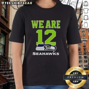 Hot We Are 12 Seattle Seahawks ladies tee showcasing team pride in vibrant colors for women fans.