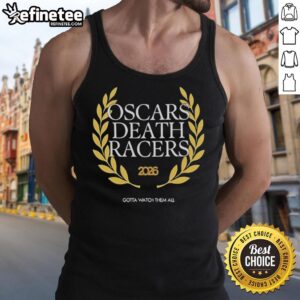 Pretty Oscars Death Racers 2026 logo tank top featuring a vibrant design perfect for fans of the iconic movie series.