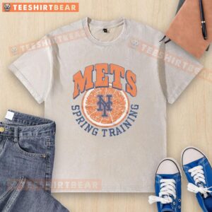 Hot New York Mets Spring Training Grapefruit Washed T-Shirt featuring vibrant team colors and a comfortable fit for fans.