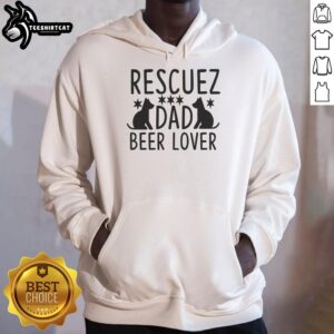 Hot Rescuez Dad hoodie for beer lovers, featuring a rescue dog design, perfect for dog owners and outdoor enthusiasts.