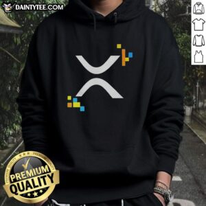 Alt Text: Cozy hoodie featuring the Original XRP Ledger logo, perfect for crypto enthusiasts and stylish everyday wear.