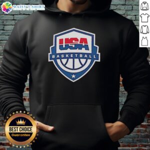 Good USA Basketball Shield Logo Hoodie featuring a bold design and vibrant colors, perfect for sports enthusiasts.