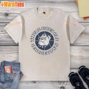 Alt Text: Original Georgetown Basketball washed t-shirt featuring vintage logo and comfortable fit for fans and collectors.