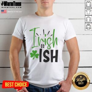 Pretty Irishish Irish T-Shirt featuring vibrant green colors and a festive design, perfect for celebrating St. Patrick's Day.