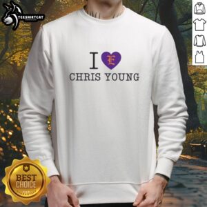 Original East Give Back I Love Chris Young Sweatshirt in cozy design, perfect for fans of Chris Young and stylish comfort.