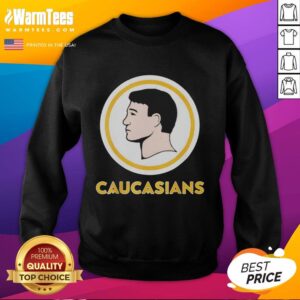 Funny vintage sweatshirt featuring Nice Caucasians design, perfect for casual wear and unique fashion statements.