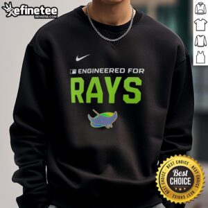 Premium Engineered For Tampa Bay Rays MLB Logo T-Shirt - Image 3