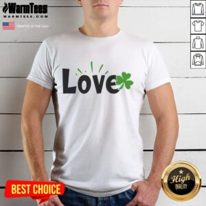 Pretty Love Irish T-Shirt featuring a vibrant green design perfect for St. Patrick's Day celebrations and Irish pride.
