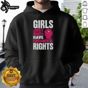 Official Girls Just Want to Have Fundamental Rights Hoodie in vibrant colors, promoting equality and women's rights.