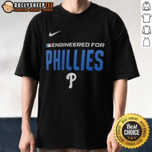 Official Engineered For Philadelphia Phillies MLB T-Shirt featuring team logo and vibrant colors, perfect for fans.