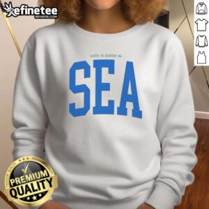 Good Seattle Seahawks Super Bowl LX Champions sweatshirt showcasing team pride and faith. Perfect for fans!