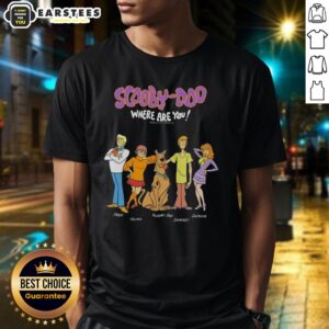 Awesome Scooby-Doo Where Are You 1970 T-Shirt featuring Shaggy, Fred, Daphne, and Velma in vibrant cartoon design.