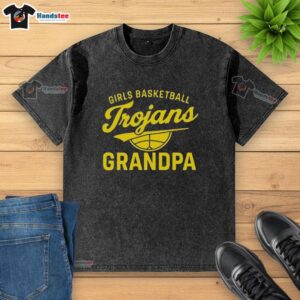 Official Girls Basketball Trojans Grandpa T-Shirt - Image 6