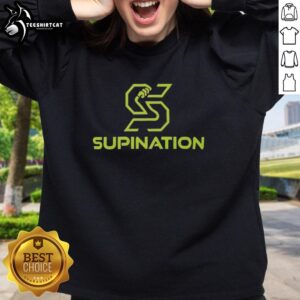 Pretty Supination Arm Wrestling Pro Strength Sweatshirt featuring a bold design, perfect for arm wrestling enthusiasts.