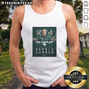 Awesome Michigan State Spartans Football NCAA 2026 regular season schedule poster on a stylish tank top.