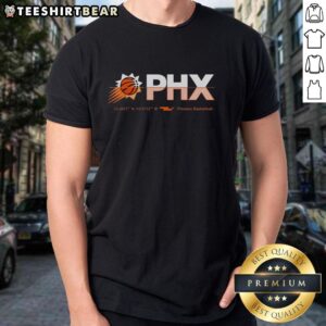 Alt Text: Official Phoenix Suns Basketball T-Shirt featuring bold team logo and design, perfect for fans and game day.