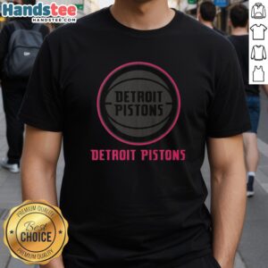 Alt Text: Premium Detroit Pistons Highlight Reel T-Shirt featuring vibrant graphics and team colors, perfect for fans and collectors.
