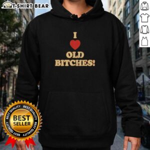 Original I Love Old Bitches Hoodie featuring bold graphic design, perfect for casual wear and street style enthusiasts.