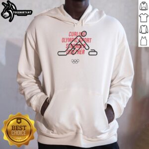 Nice Curling Olympic Sport hoodie in vibrant colors, featuring 'Stronger Together' slogan, perfect for curling enthusiasts.