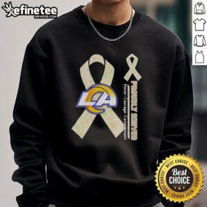 Alt Text: Premium Los Angeles Rams sweatshirt featuring Honor, Courage, Commitment design, perfect for fans and collectors.