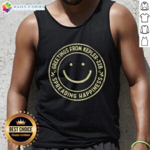 Stylish tank top featuring 'Pretty Greetings From Kepler22b' design, perfect for space enthusiasts and casual wear.