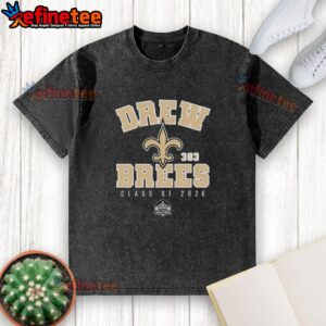 Official Drew Brees New Orleans Saints Class of 2026 Pro Football Hall of Fame washed t-shirt, showcasing team pride.
