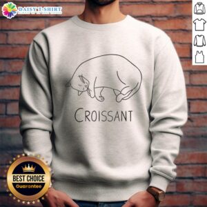 Premium Croissant Sweatshirt featuring a cozy design with a croissant graphic, perfect for casual fashion lovers.