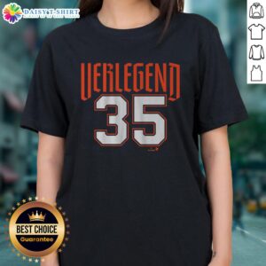 Stylish Justin Verlander Detroit Verlegend ladies tee featuring vibrant colors and a comfortable fit for fans.