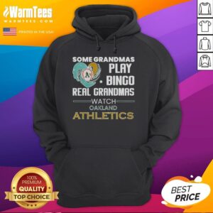 Good Oakland Athletics hoodie featuring a heart shape, perfect for grandmas who love watching baseball and playing bingo.