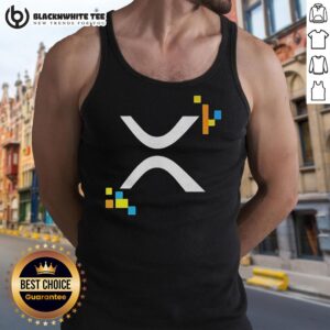 Stylish Hot XRP Ledger logo tank top featuring vibrant design, perfect for crypto enthusiasts and summer wear.
