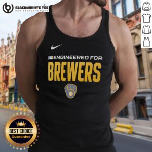 Top Engineered for Milwaukee Brewers MLB Logo Tank Top featuring team colors and vibrant logo design.