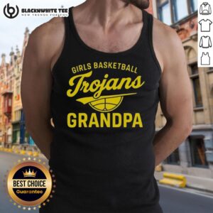 Good Girls Basketball Trojans Grandpa Tank Top featuring team logo, perfect for proud fans and warm weather.