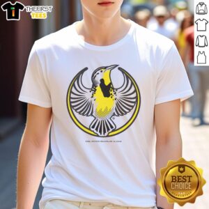 Premium Rebel Western Meadowlark Alliance T-Shirt featuring a vibrant design and comfortable fit for nature lovers.