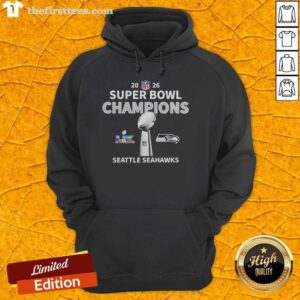 Premium NFL 2026 Seattle Seahawks Super Bowl LX Champions hoodie featuring the Vince Lombardi Trophy design.