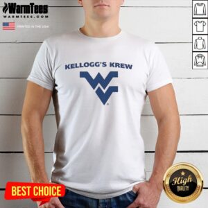 Alt Text: Awesome Rich Rodriguez Kellogg's Krew T-Shirt featuring vibrant design, perfect for fans and collectors of sports apparel.