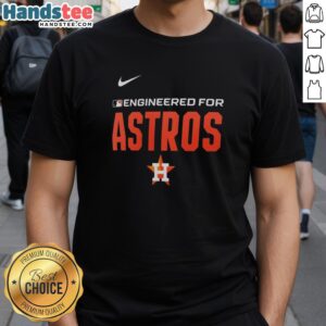 Nice Engineered Houston Astros MLB logo t-shirt featuring bold graphics and comfortable fit for baseball fans.
