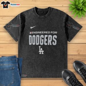 Nice Engineered Los Angeles Dodgers MLB logo washed t-shirt in blue, perfect for fans and casual wear.