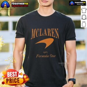 Official Vintage Style F1 McLaren Racing T-Shirt featuring classic logo and retro design, perfect for motorsport fans.