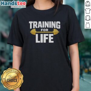 Premium Training For Life Gym Ladies Tee in vibrant colors, perfect for workouts and stylish fitness fashion.
