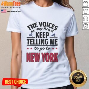 Funny 'Voices in My Head' tee for ladies, featuring a whimsical design perfect for New York lovers and humor enthusiasts.