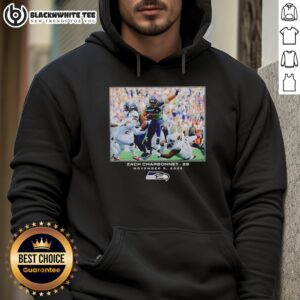 Hot Zach Charbonnet hoodie graphic for Seattle Seahawks football, November 9, 2025, featuring vibrant team colors.