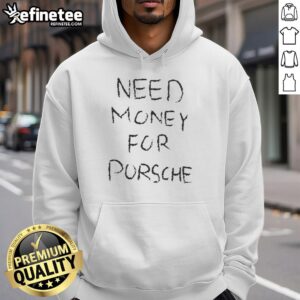 Original Need Money For Porsche Scribbles Hoodie in black with colorful scribble design, perfect for car enthusiasts.
