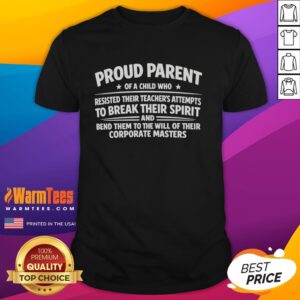 Alt Text: Hot Proud Parent Of A Defiant Student T-Shirt featuring bold graphic design, perfect for showcasing parental pride.