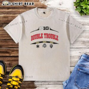Ohio State Buckeyes washed t-shirt featuring a stylish double trouble design, perfect for fans and casual wear.