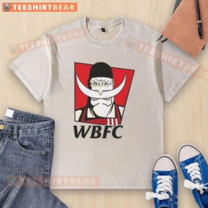Alt Text: Whitebeard One Piece Luffy logo on a washed t-shirt, showcasing a stylish design for anime fans.