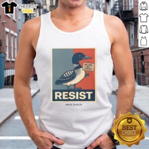 Top Minnesota Loon Resist Raglan Tank Top featuring a stylish loon graphic on a comfortable, casual design.