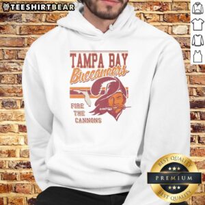 Alt Text: Premium Tampa Bay Buccaneers Spirit Script Hoodie in vibrant colors, perfect for game day and fan apparel.
