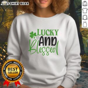 Official Lucky and Blessed Sweatshirt in soft fabric, featuring a stylish design perfect for casual wear.