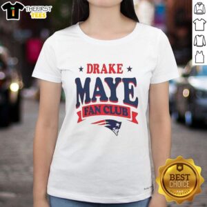 Official Drake Maye Fan Club Super Bowl LX New England Patriots ladies tee featuring stylish design and vibrant colors.