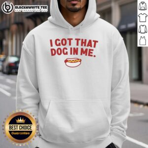 Alt Text: Awesome I Got That Dog In Me Hot Dog Hoodie featuring a fun graphic design for dog lovers.
